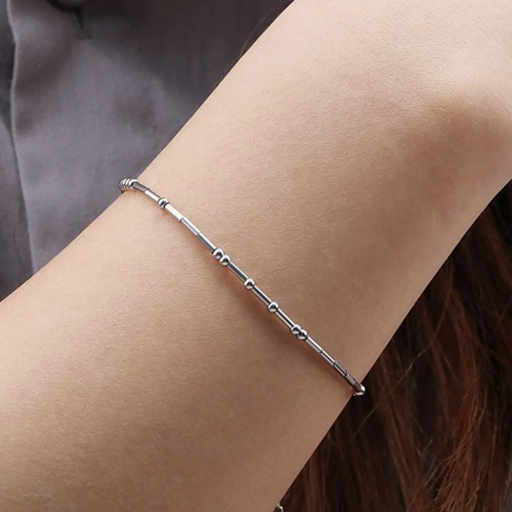 'Marine Girlfriend' Morse code bracelet NWT gold or silver